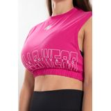 Gorilla Wear - Albion - Crop Top - Roze - Lichtgewicht Katoen - Oversized Pasvorm