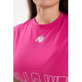 Gorilla Wear - Albion - Crop Top - Roze - Lichtgewicht Katoen - Oversized Pasvorm
