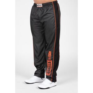 Gorilla Wear - Wallace Mesh Pants - Grijs/Oranje - Polyester - Loose Fit