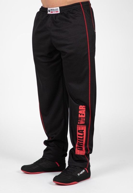 Gorilla Wear - Wallace - Sportbroek - Zwart/Rood - 100% Polyester