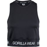 Colby Cropped Tank Top - Black - XS