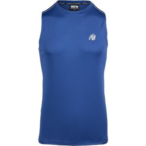 Gorilla Wear - Easton Tank Top - Blauw - Gerecycled Polyester - Ademende Achterkant