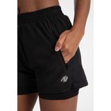 Gorilla Wear Katy 2-in-1 Shorts - Zwart