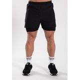 Gorilla Wear Cortez 2-in-1 Shorts - Zwart