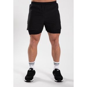 Gorilla Wear Cortez 2-in-1 Shorts - Zwart