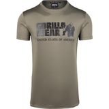 Gorilla Wear - Classic Training T-shirt - Legergroen - Gerecyclede Stof - Regular Fit