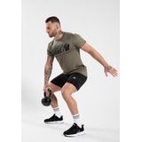 Gorilla Wear - Classic Training T-shirt - Legergroen - Gerecyclede Stof - Regular Fit