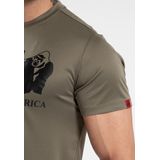 Gorilla Wear - Classic Training T-shirt - Legergroen - Gerecyclede Stof - Regular Fit