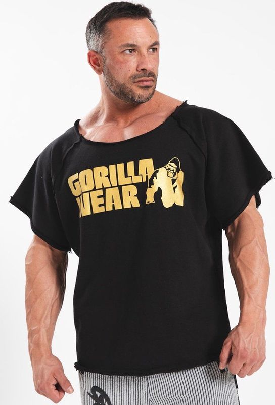 Gorilla Wear - Classic Work Out Top - Zwart/Goud - Sportshirt
