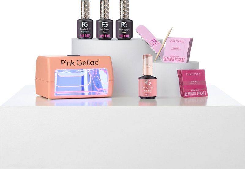 Pink Gellac - Gellak Starterspakket Neutral Sense - Manicure Set - Roze Kleur - LED UV Nagellamp