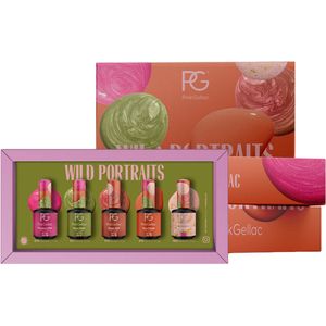 Pink Gellac Collection Box Wild Portraits - Gellak Set Kleuren van 5 x 15ml Kleuren - Gelnagellak - Gel Lak