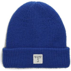Butcher Of Blue Army Wool Badge Beanie Mutsen Heren - Blauw - Maat ONESIZE