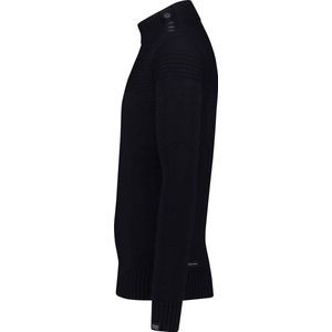 Butcher of Blue trui donkerblauw effen normale fit