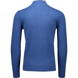Butcher of Blue trui blauw half zip effen
