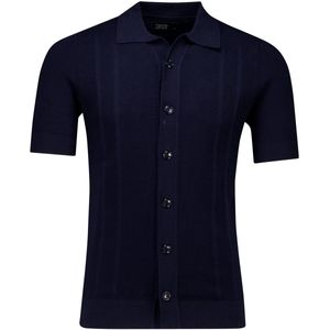 Butcher of Blue Casual hemd korte mouw Blauw Aidan Knit Shirt M2516003/890
