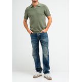 Butcher of blue boucle knit polo t-shirt groen