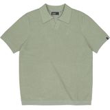 Butcher of blue boucle knit polo t-shirt groen