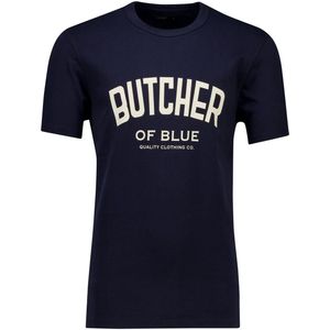 Butcher of Blue T-shirt - Donkerblauw - Katoen - Normale Fit