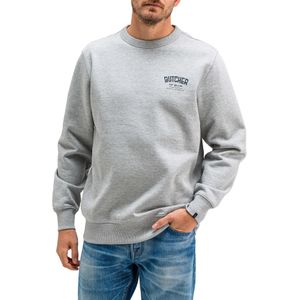Butcher of Blue - Grijze Melange Army College Crew Sweater