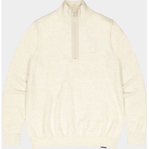 Butcher of Blue - Pullover - Beige - Katoen/Polyamide - Half Zip