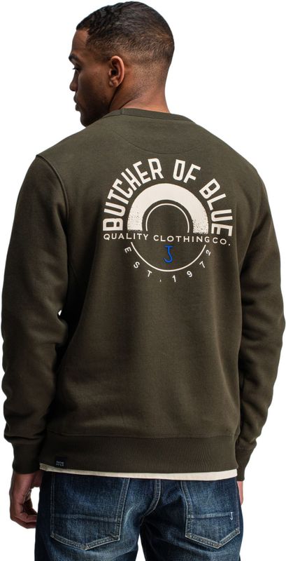 Butcher of Blue - Army Circle Crew Sweater - Groen - Heren