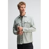 Butcher of Blue - Overshirt - Lichtgroen - Regular Fit - Lange Mouwen
