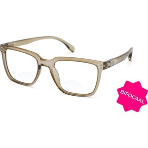 Leesbril Vista Bonita Cubo XL Bifocaal-Desert Brown-+2.50