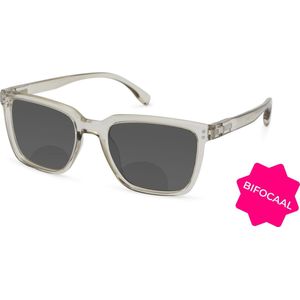 Zonneleesbril Vista Bonita Cubo XL Bifocaal-Kadushi Silver-+2.00