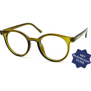 Leesbril Vista Bonita Classic Met Blauwlicht Filter-Army Green-+3.50