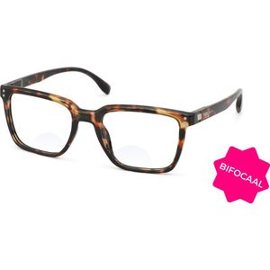 Leesbril Vista Bonita Cubo XL Bifocaal-Hub Havanna-+4.00