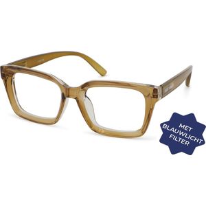 Leesbril Vista Bonita Yugo Met Blauw Licht Filter-Desert Brown-+1.50