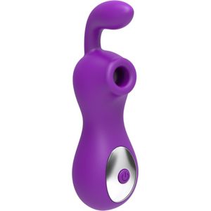 Cupitoys® Luchtdruk vibrator met dildo - 12,8cm - Paars - 24 standen - Vibrators voor vrouwen en mannen - Sex toys voor vrouwen en mannen
