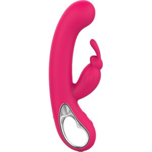 Cupitoys® Tarzan vibrator met rabbit - 2 in 1 - 21cm - Roze - 12 standen - Vibrators voor vrouwen en mannen - Sex toys voor vrouwen en mannen