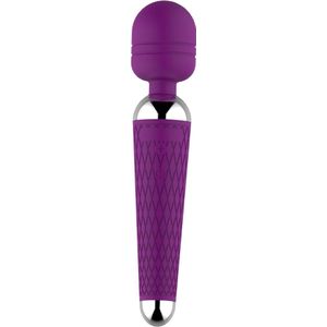 Cupitoys® Wand vibrator met reliëf - 20cm - Paars - 16 standen - Vibrators voor vrouwen en mannen - Sex toys voor vrouwen en mannen