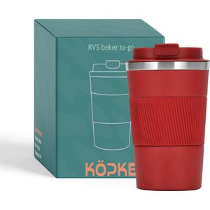 Köpke - Koffiebeker To Go - Rood - RVS - 38cl