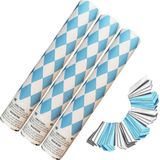 Fjesta© Oktoberfest Party Popper – Confetti kanon – Blauw/Wit – 30cm - 3 stuks