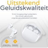 Cazy bluetooth oordopjes - Sport oordopjes - Oortjes draadloos - Met active noise cancelling - Met oplaadcase - Wit