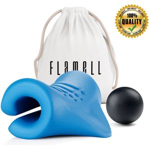 Flamell® Nekstretcher - Massage kussen - Voor Rug en Nekklachten - Neck Releaser - Nekmassage - Shiatsu massagekussen - Nek Tractie Apparaat