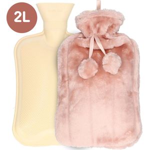 Willy Winkel® -Kruik-Kruik met hoes -Warmwaterkruik met hoes-warmwaterzak 7 uur warm-2 liter-Roze