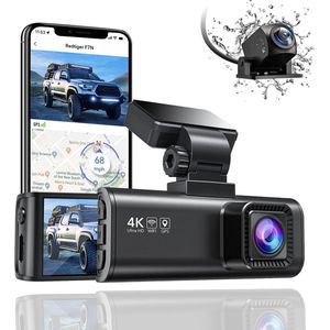RedTiger F7N Dual Dashcam voor auto - 4K & 1080p - Voor en achter Camera - WiFi en Gps - 3,18 inch LCD met App - Sony Sensor - Nachtzicht - Parkeerbewaking - G Sensor - Loop opname