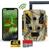 DirectGoods® Professionele WildCamera met Nachtzicht - 4K Ultra HD & 48MP - Incl. 128GB SD - Incl. Tripod - Incl. 12 batterijen