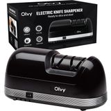Olvy Elektrische Messenslijper PRO - Messenslijper Elektrisch - Anti Slip - Messen Slijper - Messenslijpers
