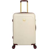 MOSZ Harde Koffer / Trolley / Reiskoffer - 66 cm (Middel) Lauren - Wit / Beige