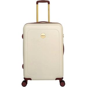 MOSZ Harde Koffer / Trolley / Reiskoffer - 66 cm (Middel) Lauren - Wit / Beige