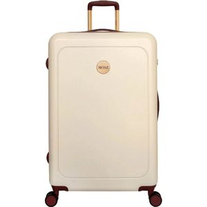 MŌSZ Harde Koffer / Trolley / Reiskoffer - 76 cm (Large) Lauren - Wit / Beige