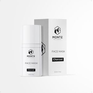 MONTE - Face Mask Charcoal - 30ml - Gezichtsmasker Houtskool - Detox - Verzorgend - Verzachtend - Gezicht - Normale en gevoelige huid - Gezichtsverzorging - Man en Vrouw