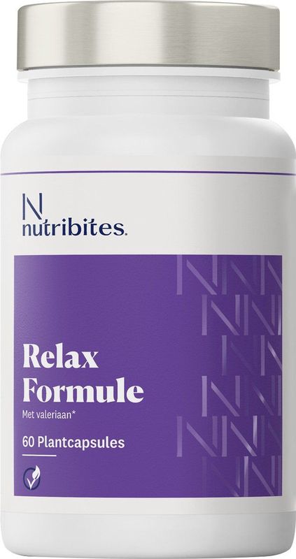 Nutribites - Relax Formule - Vegan Capsules - 60 stuks - Met Valeriaan