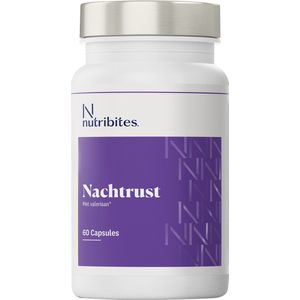 Nutribites Nachtrust - Natuurlijke mix van kruiden en mineralen - Werkt ontspannend - 60 Vegetarische capsules