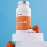 Nutribites Vitamine B12 - Activeert natuurlijke energie - 100 Vegan zuigtabletten - Aardbeiensmaak
