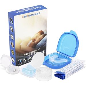 Comformidable® Anti Snurk Set Pro 5-in-1 - Inclusief Anti Snurkbeugel - Neusstrips - Neusspreider - Neusclip - Oordopjes